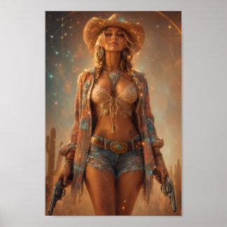 Poster Pôster Espírito Poeira de Estrelas Cowgirl Celesti