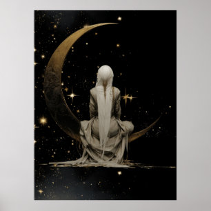 Poster Pôster FD2 Enchanted 3 Crescent Moon Goddess