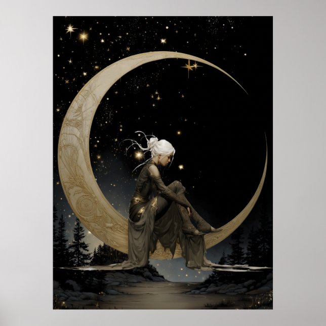 Poster Pôster FD2 Enchanted 4 Crescent Moon Goddess (Frente)