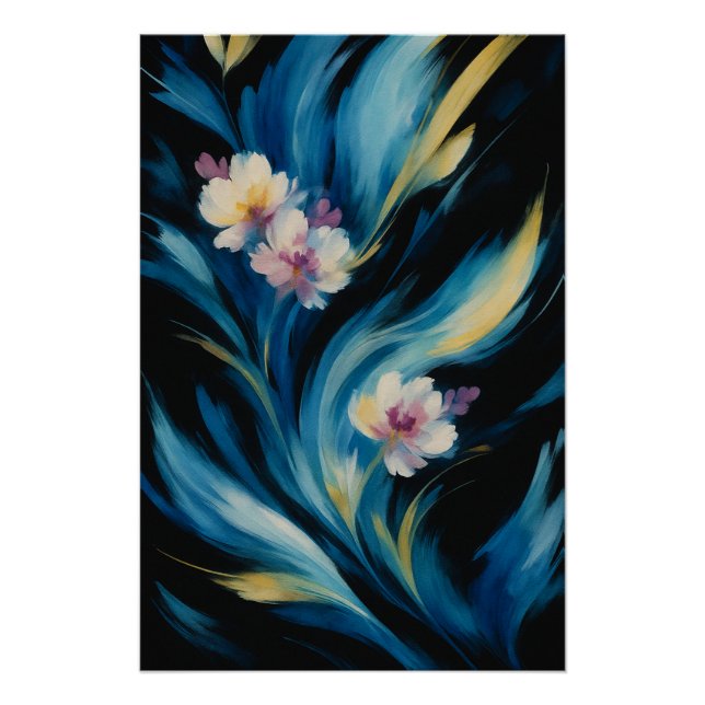 Póster Pôster Flores Abstratas Colorido design  (Frente)