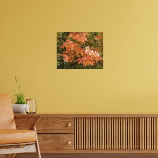 Poster Pôster Folhas Laranjas e Douradas de Outono em MN