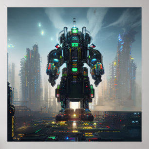 Poster Pôster fosco do Robot 4