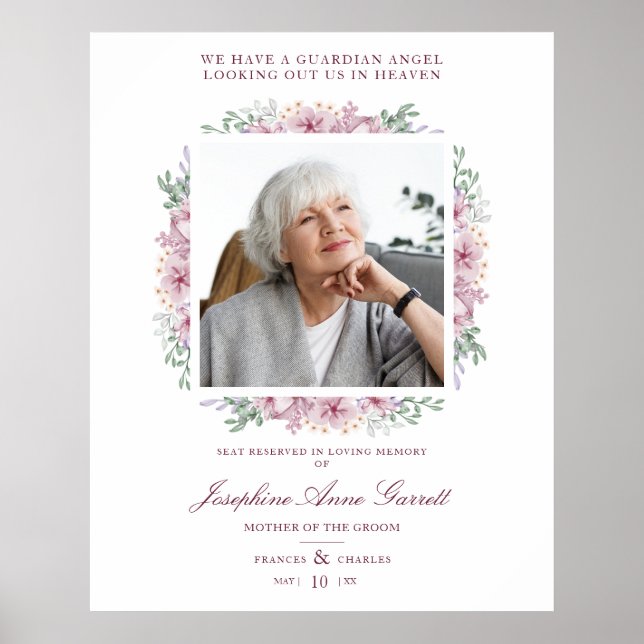 Poster Pôster Foto Lembrança Bodas Queridos Rosa Sh (Frente)