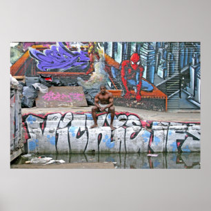 Poster Poster, "furo de natação urbano "