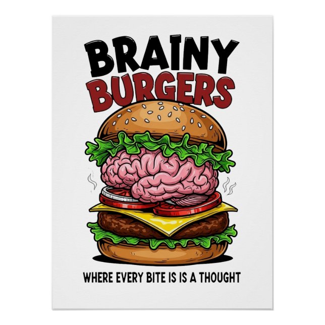 Póster Poster Glossy Brainy Burgers (Frente)