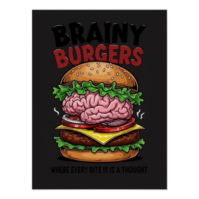 Póster Poster Glossy Brainy Burgers (Frente)