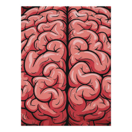 Póster Pôster Glossy de Padrão Cerebral