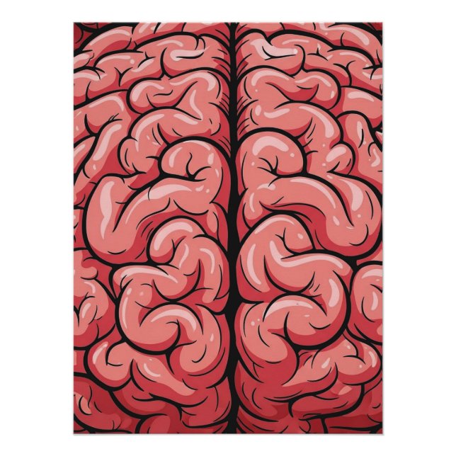 Póster Pôster Glossy de Padrão Cerebral (Frente)