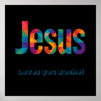 Poster Pôster Glossy padrão geométrico Jesus