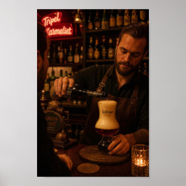 Poster Pôster Golden Belgian Pour à Luz de Velas