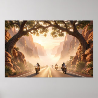 Poster Pôster Golden Canyon Ride ao Primeiro Luz