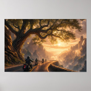 Poster Pôster Golden Road Through the Dawn Valley