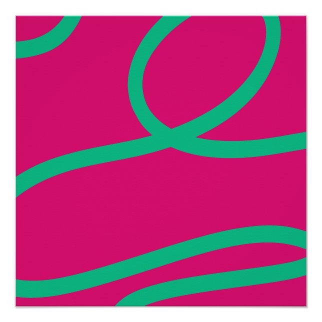Póster Poster – Green Lines on Pink (Frente)