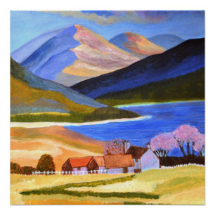 Póster Poster Highlands2 de papel escocês