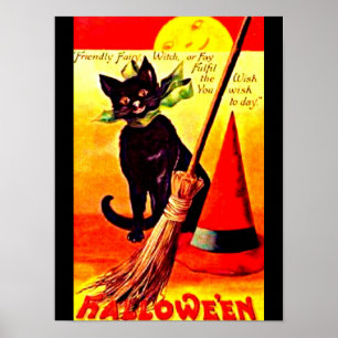 Póster Poster-Holiday Art-Vintage Halloween 17