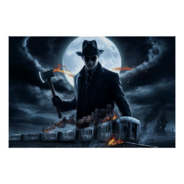 Póster Poster Homme Noir Train