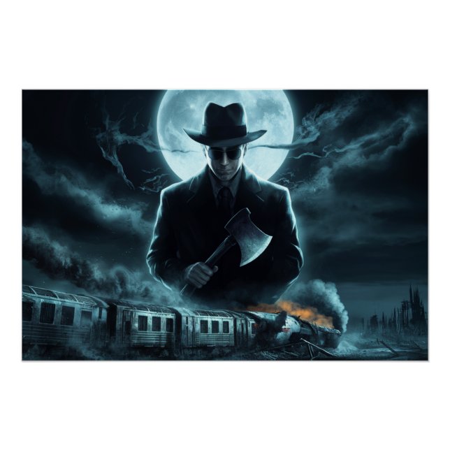 Póster Poster Homme Noir Train 05 (Frente)