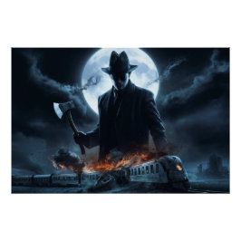 Póster Poster Homme Noir Train 06