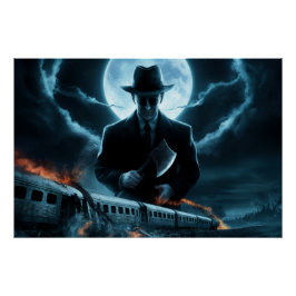 Póster Poster Homme Noir Train 08