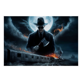 Póster Poster Homme Noir Train 09