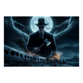 Póster Poster Homme Noir Train 11