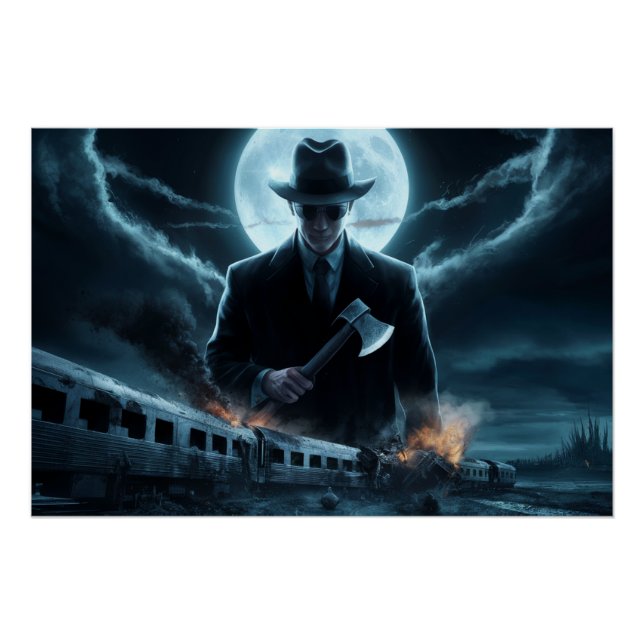Póster Poster Homme Noir Train 11 (Frente)