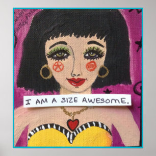 PÓSTER POSTER- I AM A SIZE AWESOME.