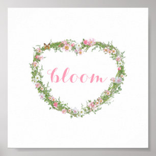 Póster Poster/imagem - flor floral do coração
