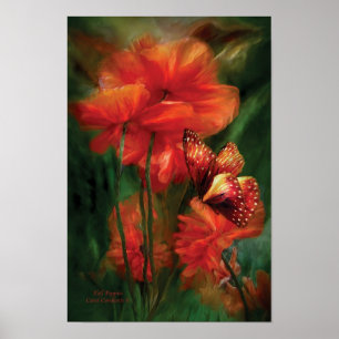 Póster Poster/impressão altos da arte das papoilas