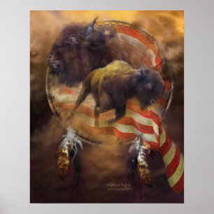 Póster Poster/impressão americanos da arte do búfalo