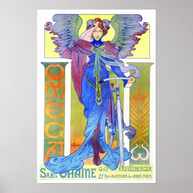 Póster Poster/Impressão: Anúncio de bicicleta de safra -  (Frente)