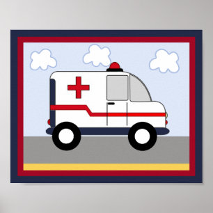 Poster Poster/impressão da ambulância do veículo de