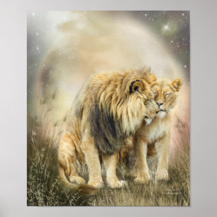 Póster Poster/impressão da arte do beijo do leão