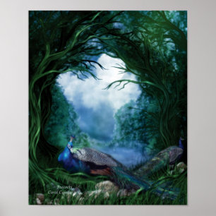 Póster Poster/impressão da arte dos pavões