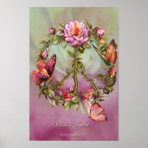 Poster Poster/impressão da arte dos rosas da paz