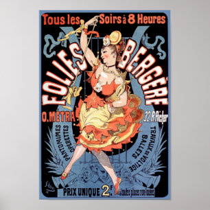 Póster Poster/Impressão: Folies Bergere - Cheret