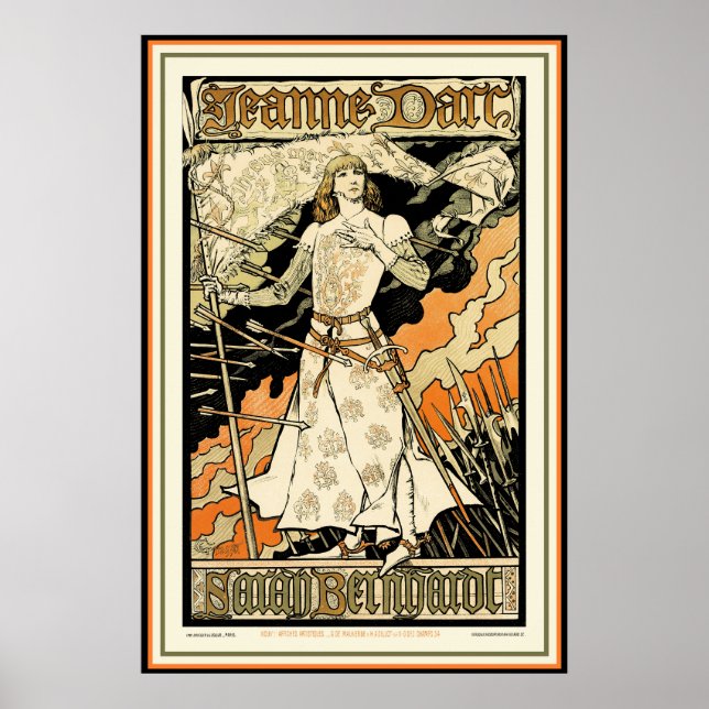 Póster Poster/Impressão: Jeanne d'Arc, Sarah Bernhardt (Frente)