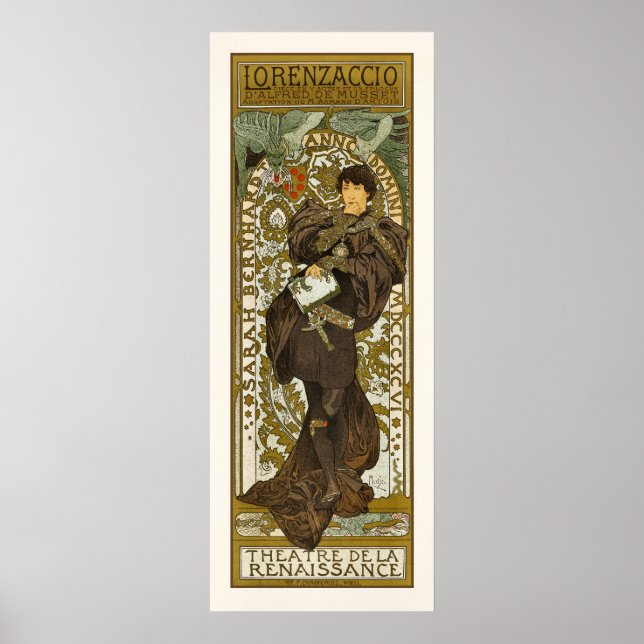 Poster Poster/Impressão: Mucha - Lorenzaccio - Art Nouvea (Frente)