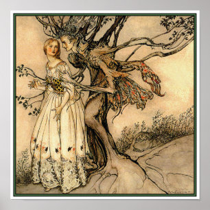 Poster Poster/impressão: Mulher adulta na madeira por