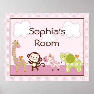 Poster Pôster/Impressão Personalizado de Animais da Selva