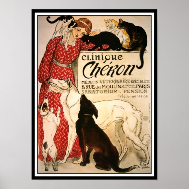 Póster Poster/Impressão: Vintage Steinlen "Clinique Chero (Frente)