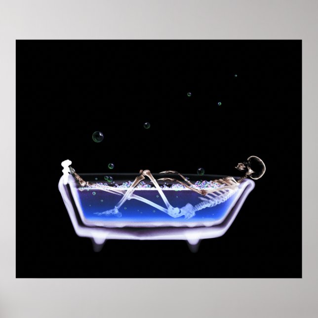 Poster Poster/Impressão X-Ray Skeleton Bath Original (Frente)