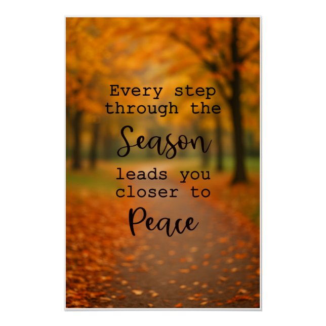 Póster Poster Inspirador de outono (Frente)