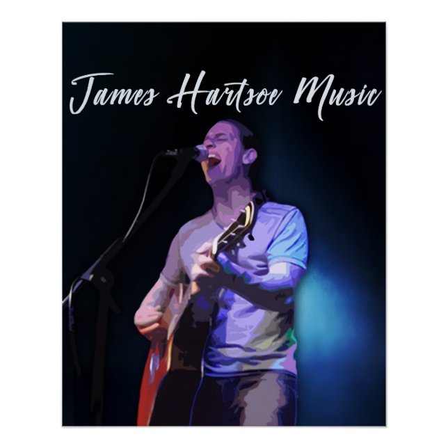 Póster Poster - James Hartsoe Music cantando (Frente)