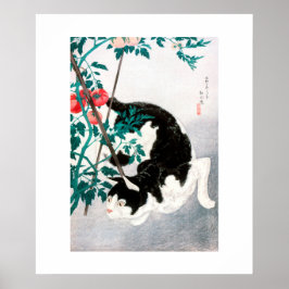 Poster POSTER: JAPONÊS WOODBLOCK : Gato com Tomate