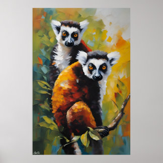 Poster Pôster | Limão | Estilo de pintura a óleo