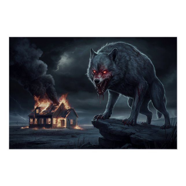 Póster Poster Loup Feu 03 (Frente)