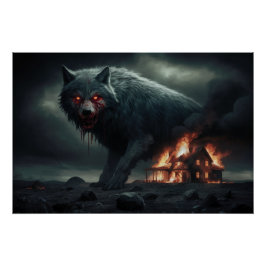 Póster Poster Loup Feu 04