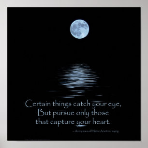 Póster POSTER, lua cheia e ditado nativo americano