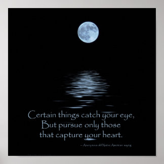 Póster POSTER, lua cheia e ditado nativo americano